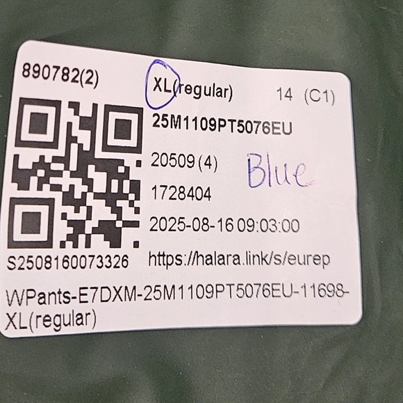 HALARA Women's XL Flex Jeans Blue Wide Leg Striped High Waist 32 x 42 NEW $69.99 - Picture 10 of 10